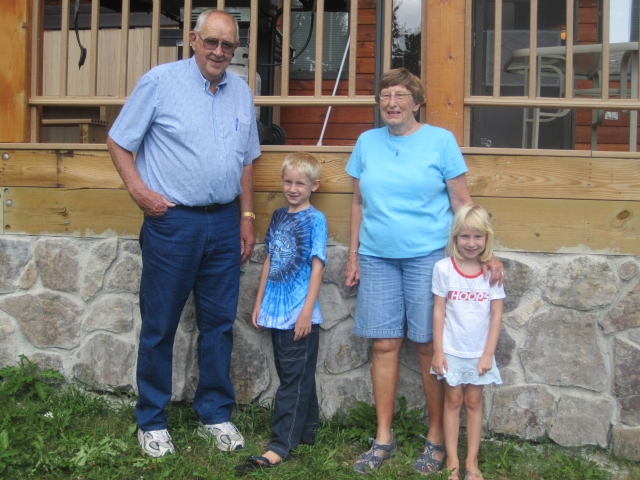 John and Donna with grandchildren Gavin and Erika - summer of 2010