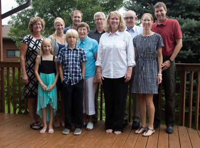 John Swanhorst family at Johns 80th Birthday celebration weekend - August 2014