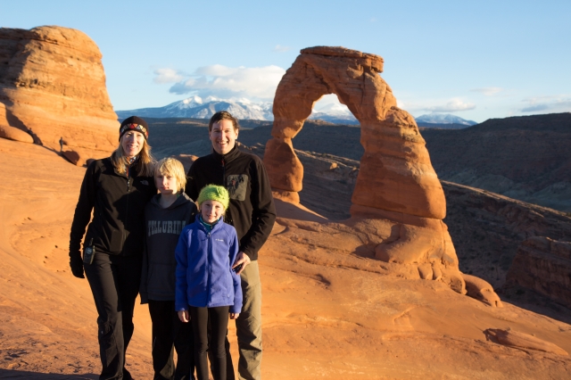 Mark and Jann Engelstad, Gavin and Erika - Arches National Park - November 2014