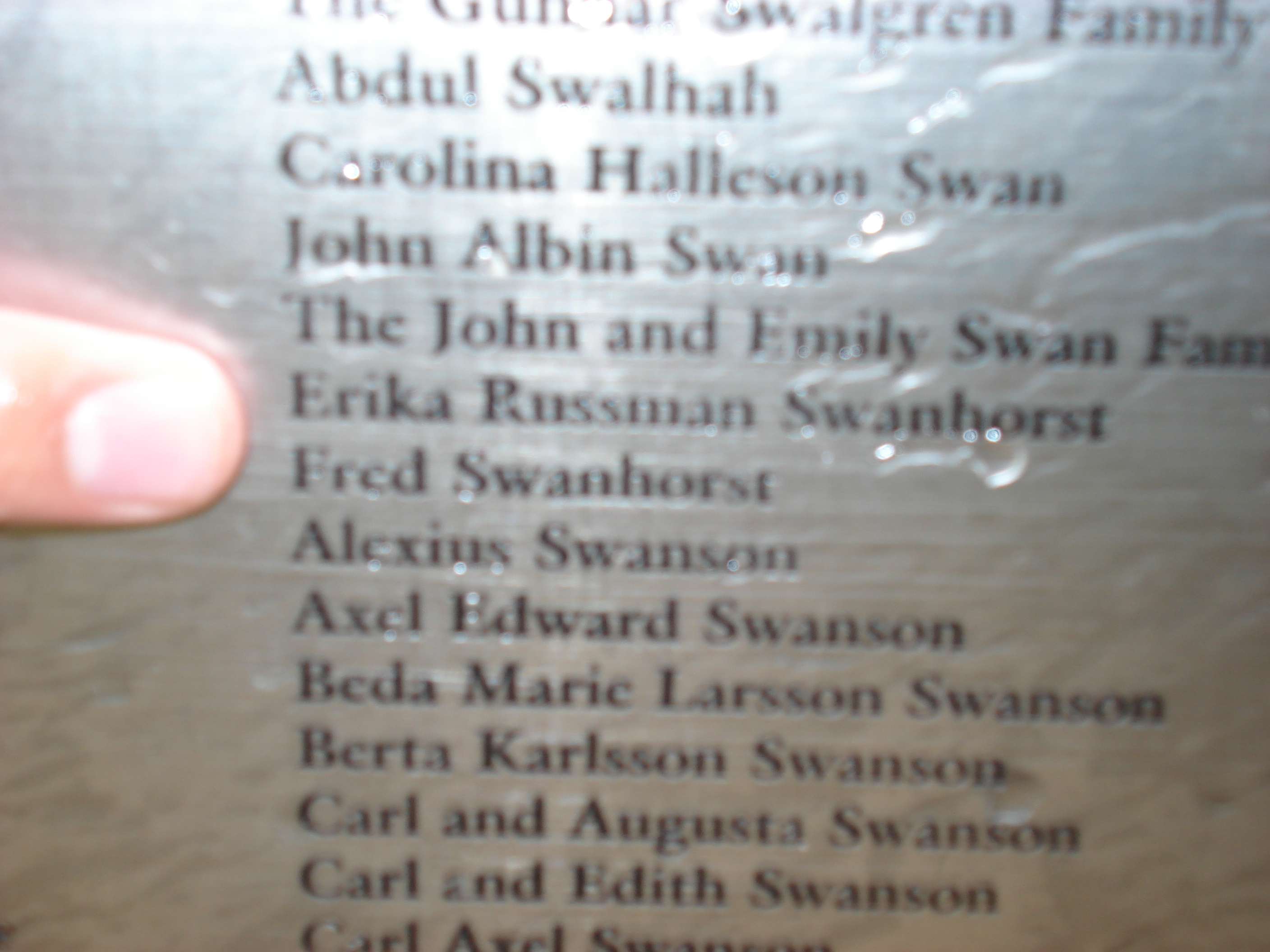 Fred and Erika's names on the Wall of Honor at Ellis Island.